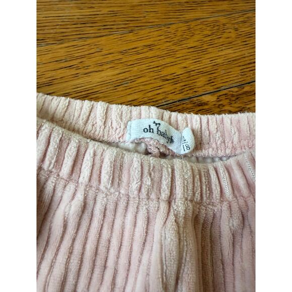 Oh Baby Girls' Ribbed Velour Pants Size 12-18 Months - Picture 3 of 4